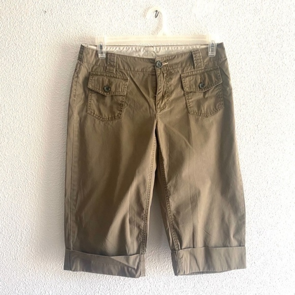 Banana republic women’s green cuffed Capri pants-8